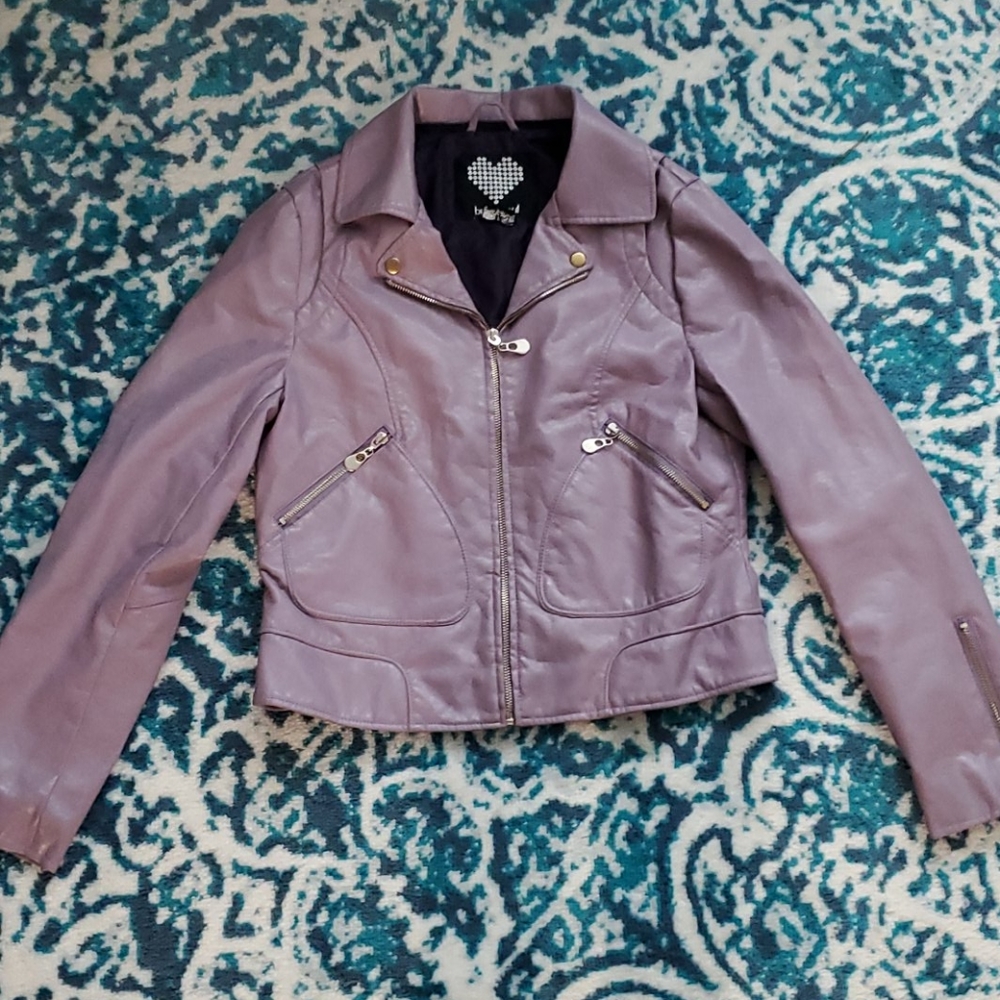 Purple leather jacket